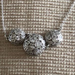 NWOT Three Circle Necklace With Cubic Zirconia